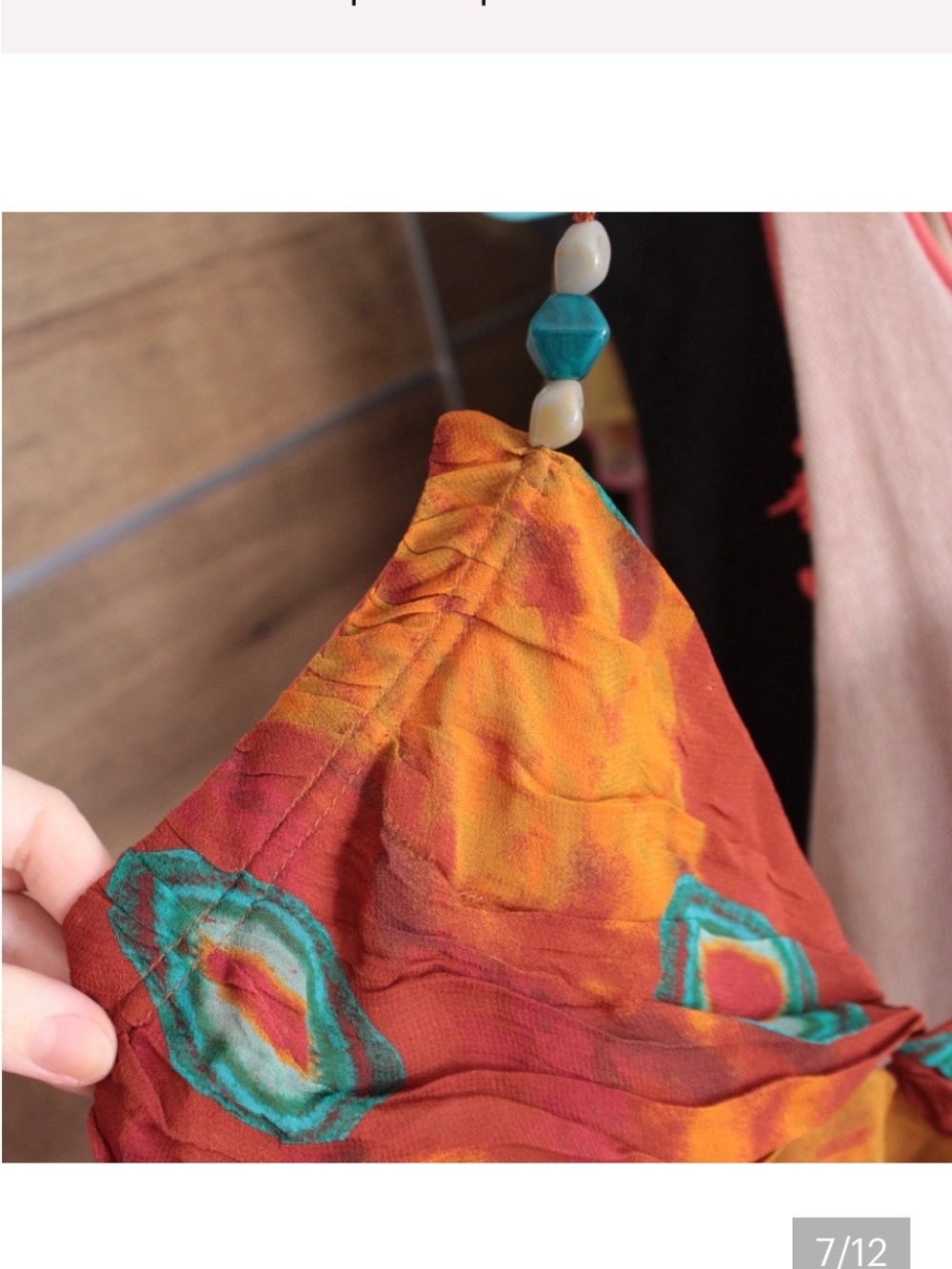 Zara Orange Ruched Halter Crop Top - Picture 6 of 6